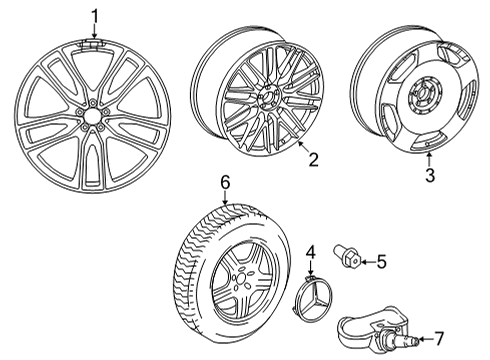 Wheel, Alloy Diagram for 167-401-88-00-7X15