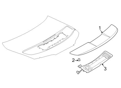 2023 Mercedes-Benz SL55 AMG Rear Spoiler Diagram