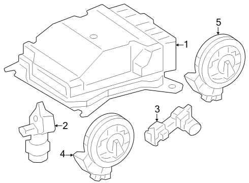 2023 Mercedes-Benz EQE 350+ SUV Air Bag Components Diagram 2