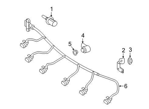 2021 Mercedes-Benz G550 Parking Aid Diagram 1