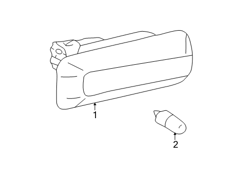 2000 Mercedes-Benz ML55 AMG Side Repeater Lamps