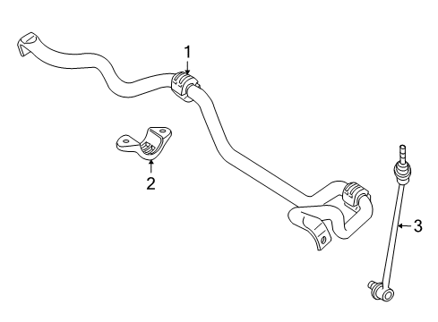 2011 Mercedes-Benz S600 Stabilizer Bar & Components - Front Diagram