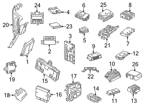 2012 Mercedes-Benz ML63 AMG Electrical Components Diagram 1