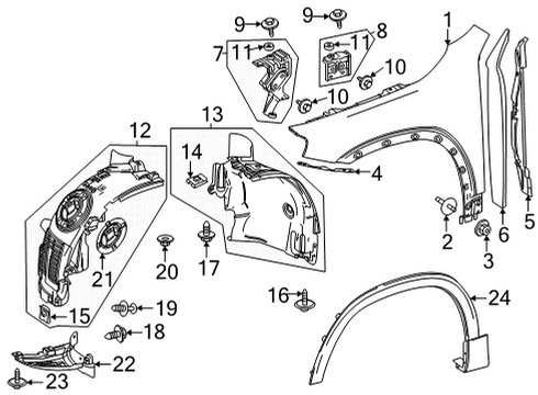 Wheel Opening Molding Diagram for 247-880-67-04