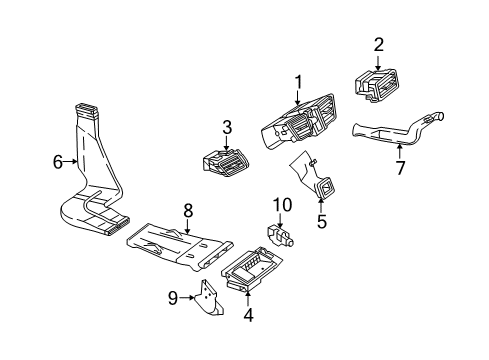 2011 Mercedes-Benz E550 Ducts Diagram 3