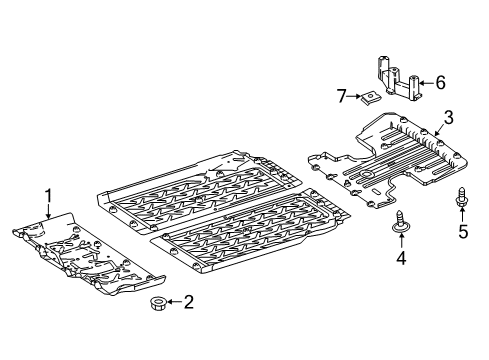 2017 Mercedes-Benz B250e Splash Shields Diagram
