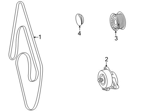 2001 Mercedes-Benz E320 Belts & Pulleys, Cooling Diagram