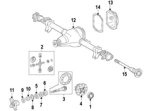 2012 Mercedes-Benz Sprinter 2500 Rear Axle, Differential, Propeller Shaft Diagram