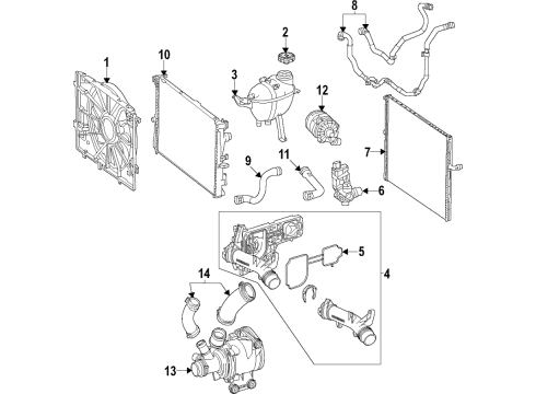 Water Feed Tube Diagram for 256-203-02-03