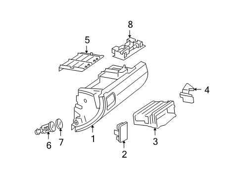 2007 Mercedes-Benz GL320 Glove Box Diagram