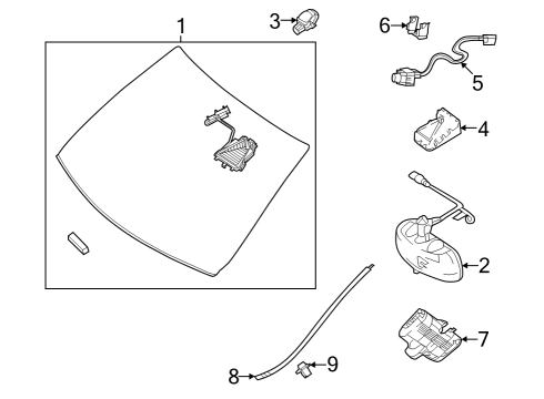 2022 Mercedes-Benz GLC300 Glass - Windshield Diagram 1