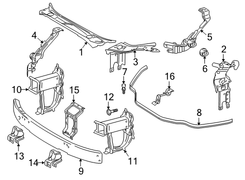 Headlamp Frame Guide Diagram for 211-880-00-30