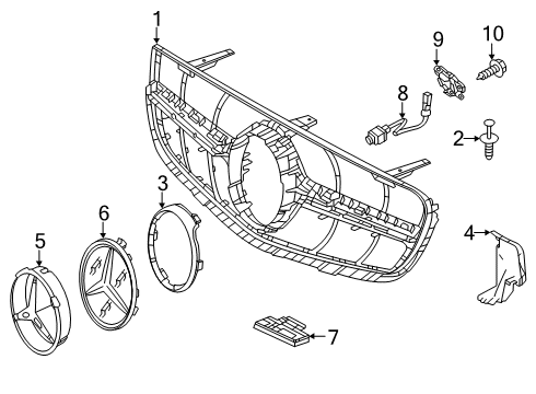 2019 Mercedes-Benz GLC63 AMG Parking Aid Diagram 6