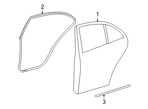 2013 Mercedes-Benz E350 Rear Door, Body Diagram 1