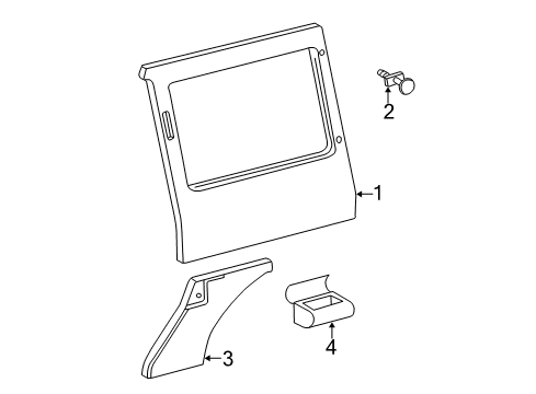 Lower Quarter Trim Diagram for 463-692-35-01-7095