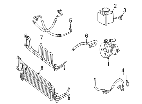 2011 Mercedes-Benz E550 P/S Pump & Hoses, Steering Gear & Linkage Diagram 4