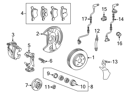 2002 Mercedes-Benz CLK430 Anti-Lock Brakes Diagram 3