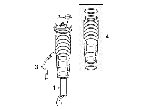 2016 Mercedes-Benz S550 Shocks & Components - Front Diagram 3