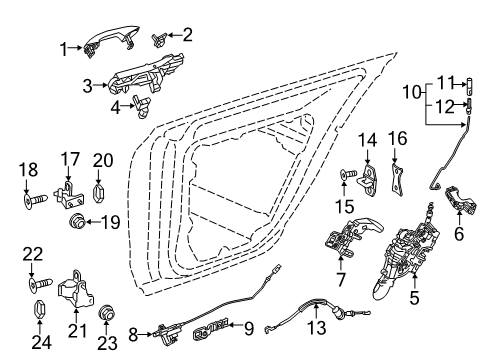 Handle, Outside Diagram for 099-760-19-01-9859