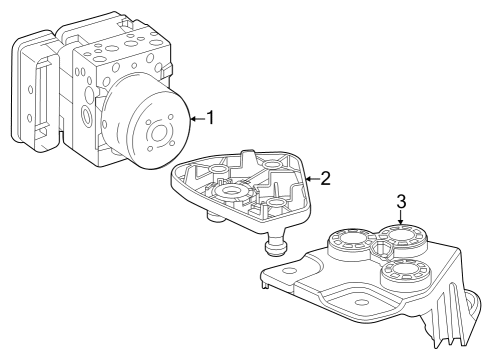 2023 Mercedes-Benz EQE 350+ ABS Components Diagram