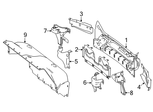 2015 Mercedes-Benz SL550 Rear Body Diagram