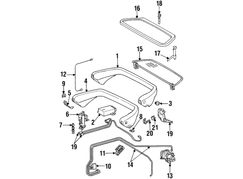 1994 Mercedes-Benz SL500 Roll Bar Diagram