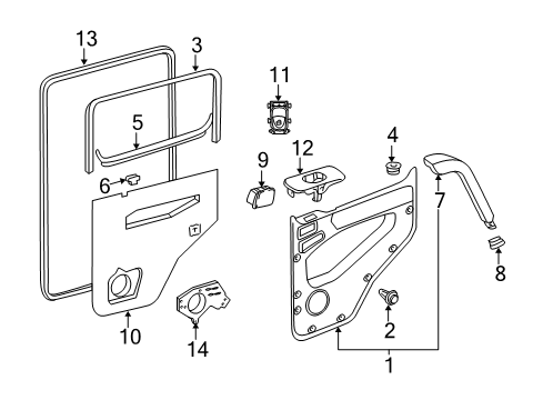 2008 Mercedes-Benz G55 AMG Rear Door Diagram 5