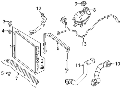 2021 Mercedes-Benz GLC43 AMG Radiator & Components Diagram 3