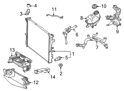 2017 Mercedes-Benz AMG GT S Radiator & Components Diagram 2