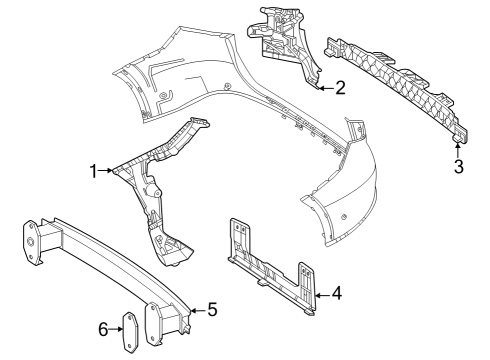 2023 Mercedes-Benz GLC300 Bumper & Components - Rear Diagram 8