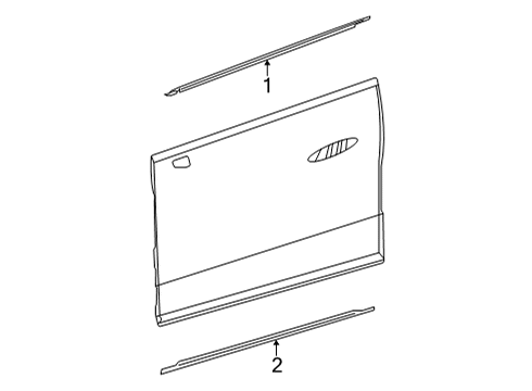 2022 Mercedes-Benz EQS AMG Exterior Trim - Front Door Diagram