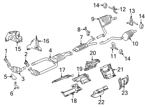 2016 Mercedes-Benz CLS400 Exhaust Components Diagram