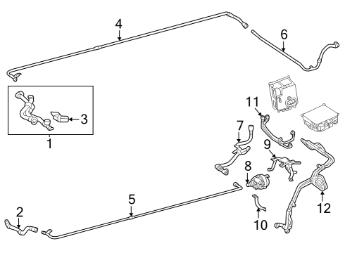 2024 Mercedes-Benz EQS 450+ SUV Hoses, Lines & Pipes Diagram 3