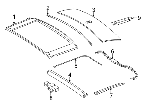 2015 Mercedes-Benz S600 Sunroof, Body Diagram 2