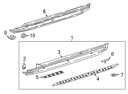 2021 Mercedes-Benz GLC300 Running Board Diagram 2