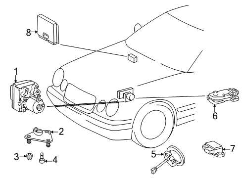 2000 Mercedes-Benz CLK320 ABS Components