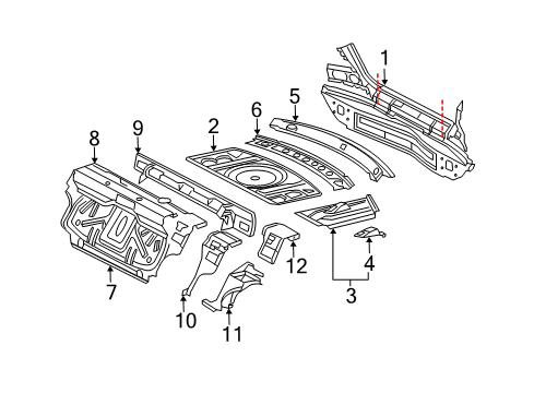 2008 Mercedes-Benz E320 Rear Body Diagram