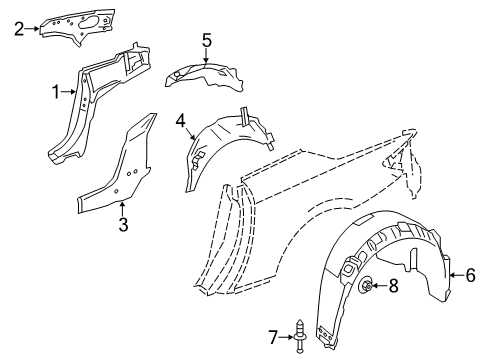 Outer Wheelhouse Diagram for 231-630-06-69