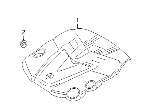 2007 Mercedes-Benz ML320 Engine Appearance Cover Diagram