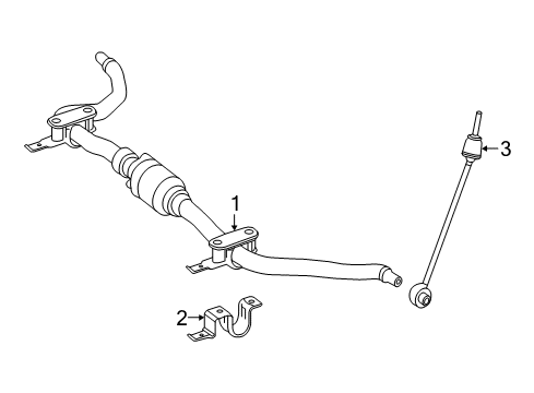 2017 Mercedes-Benz GLE43 AMG Stabilizer Bar & Components - Front Diagram 1