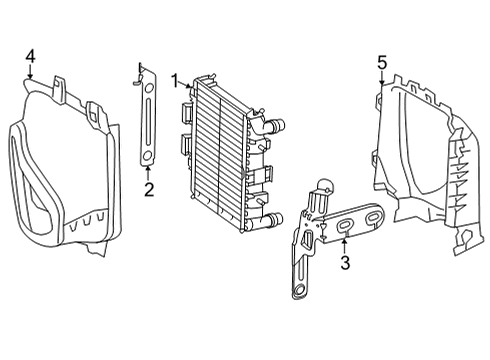 2021 Mercedes-Benz S580 Radiator & Components Diagram 1