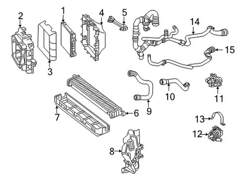 2020 Mercedes-Benz AMG GT Radiator & Components Diagram 1