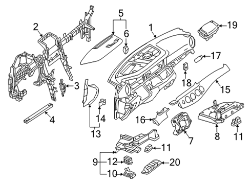 2020 Mercedes-Benz AMG GT 63 S Instrument Panel Diagram