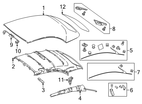 Folding Top Diagram for 238-770-40-00-64-9C19