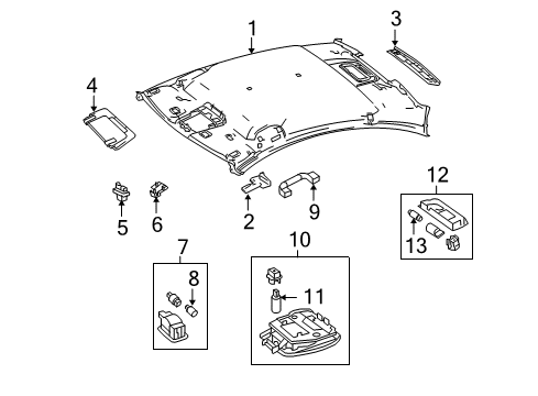 2013 Mercedes-Benz E350 Bulbs Diagram 23