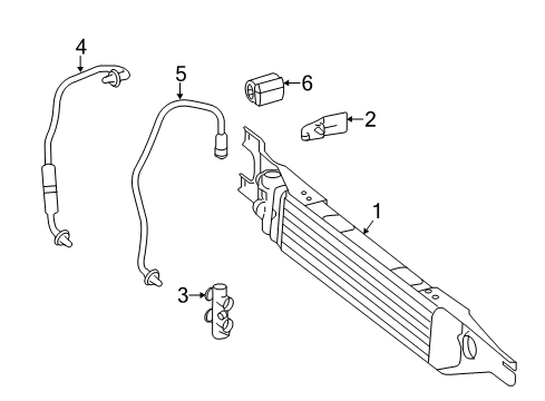 Transmission Cooler Diagram for 164-500-24-00-64