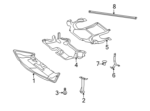 2011 Mercedes-Benz C63 AMG Splash Shields Diagram