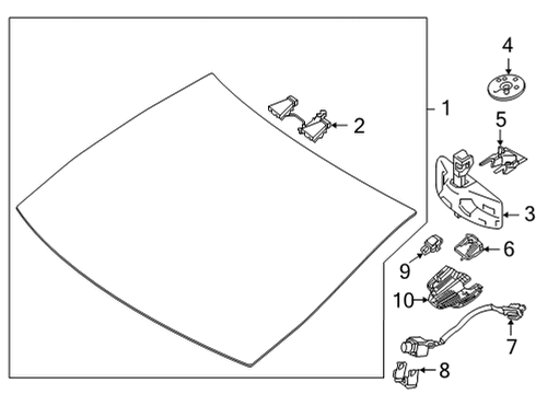 Mirror Inside Cover Diagram for 205-811-00-00-8T92