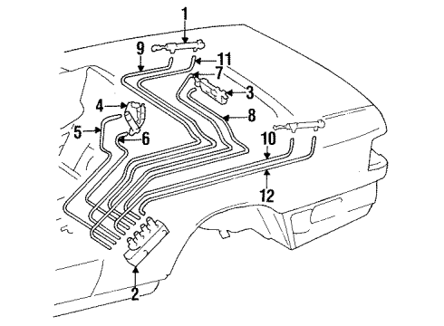 1994 Mercedes-Benz E320 Hydraulic Components Diagram 2