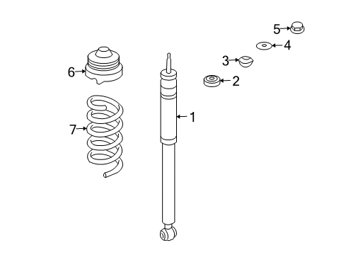 2006 Mercedes-Benz CLS500 Shocks & Components - Rear Diagram 2